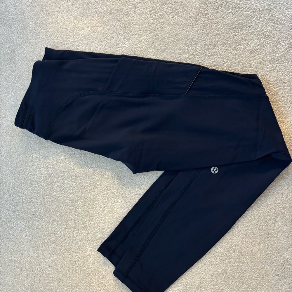 Lululemon Navy Active Leggings with Side Pocket